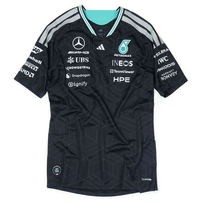 メルセデス AMG ペトロナス F1 チーム ドライバー オーセンティック Tシャツ 2026 ブラック AJ-KE5325