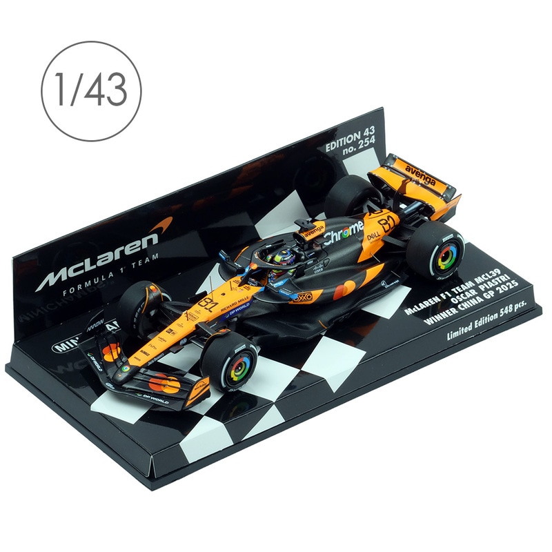 MINICHAMPS 1/43 マクラーレン F1チーム MCL39 O.ピアストリ 中国GP 2025 ウィナー オレンジ 537254481