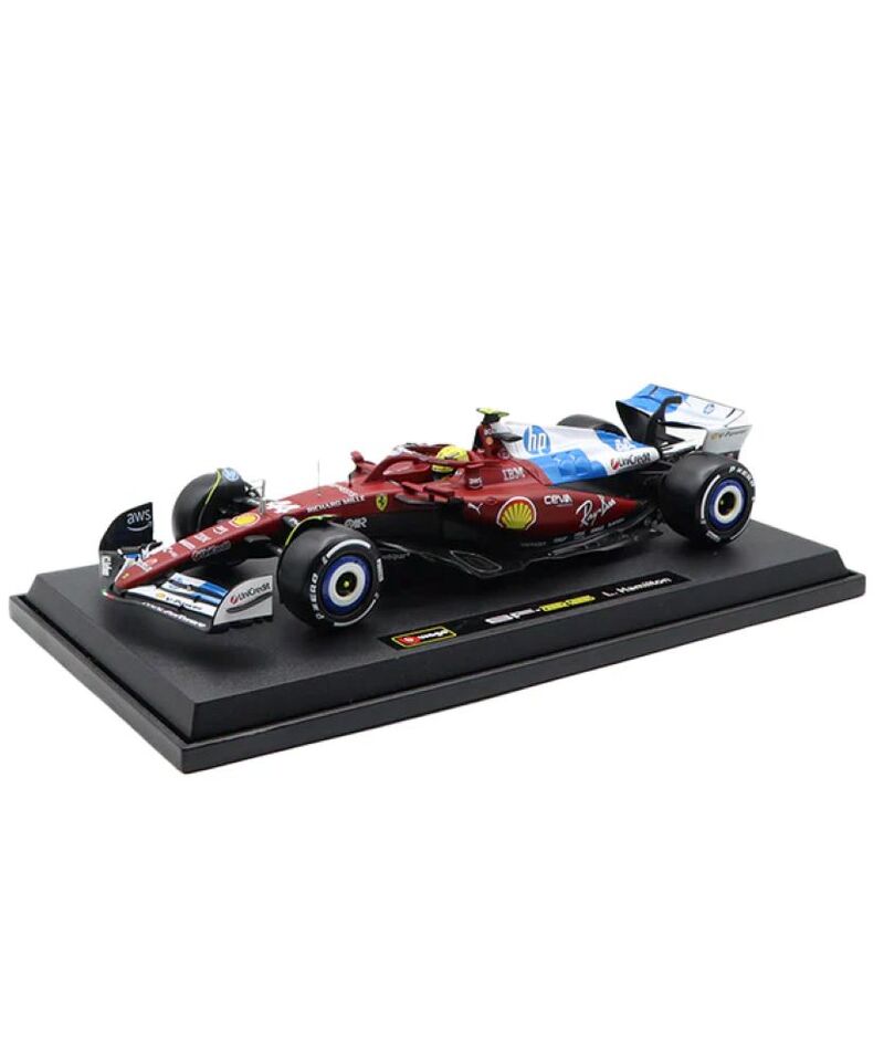 Bburago 1/18スケール スクーデリア フェラーリ SF-25 マイアミGP 2025年 L.ハミルトン ドライバー付 レッド BR-18-16816LH-MAI