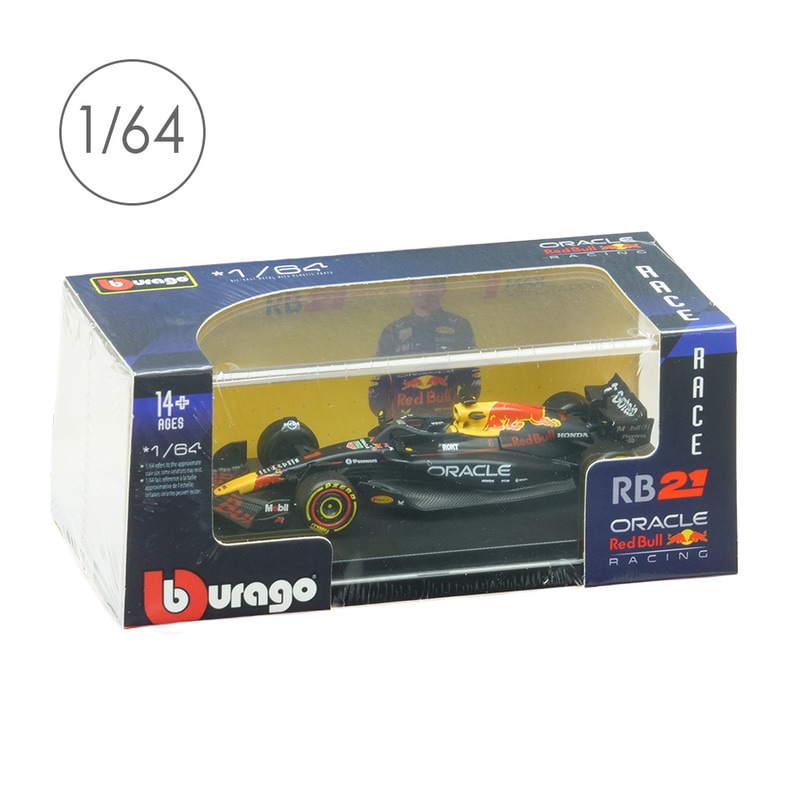 Bburago 1/64スケール オラクル レッドブル レーシング RB21 2025　バーレーンGP #1 M.フェルスタッペン クリアケース/ドライバー無 BUR58009V