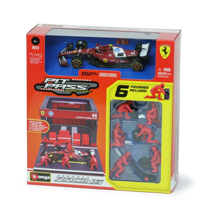 Bburago 1/43 フェラーリ PIT PASSセット SF-25 #44 L.ハミルトン 2025