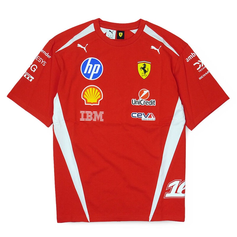 スクーデリア フェラーリ HP チーム C.ルクレール オーセンティック ドライバー Tシャツ 2026 レッド 713827-16