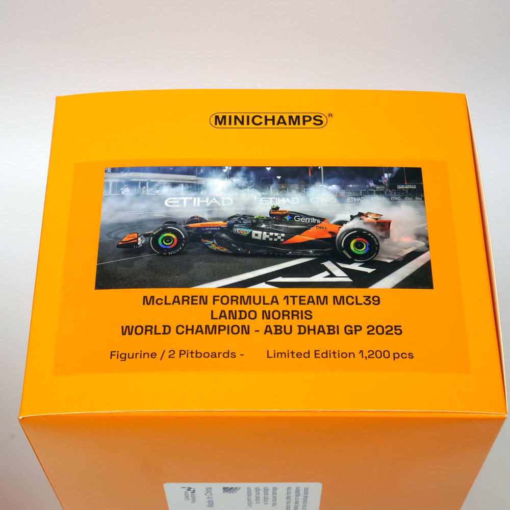MINICHAMPS 1/18スケール マクラーレン F1 Team MCL39 L.ノリス アブダビGP 2025 ワールドチャンピオン 537254104