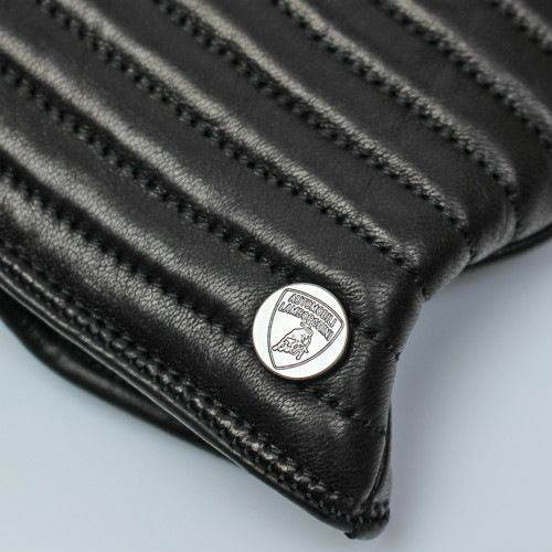 ランボルギーニ ストライプ ステッチ レザー グローブ ブラック 9011106LLB000