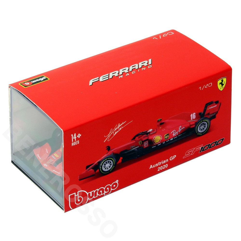 BBURAGO 1/43スケール フェラーリ SF1000 C.ルクレール 2020 オーストリアGP（ドライバー付）BR-43-36819AT16