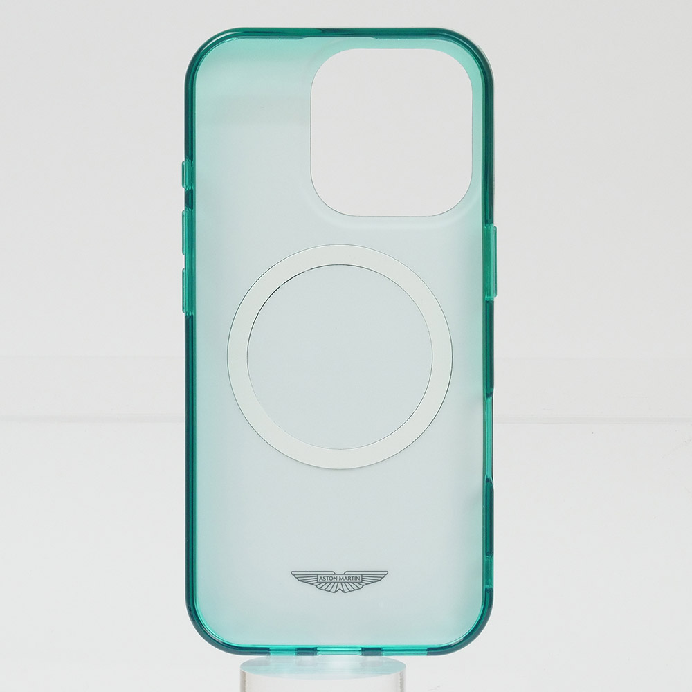 アストンマーチン iPhone16Pro マグセーフ IML バックカバー ロゴ/サークル グリーン ASHMP16SUBKN
