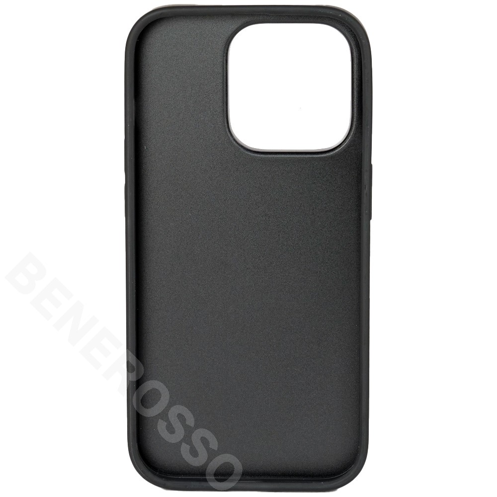 フェラーリ iPhone14Pro レザー バックカバー ブラック FEHCP14LRBUK