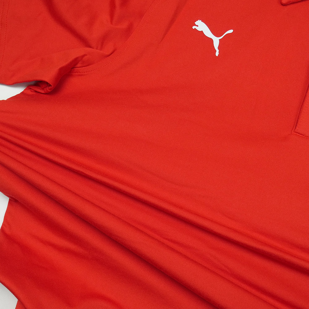 PUMA フェラーリ スポーツウェア クラウドスパン 半袖 ポロシャツ 2025 レッド 632782-02