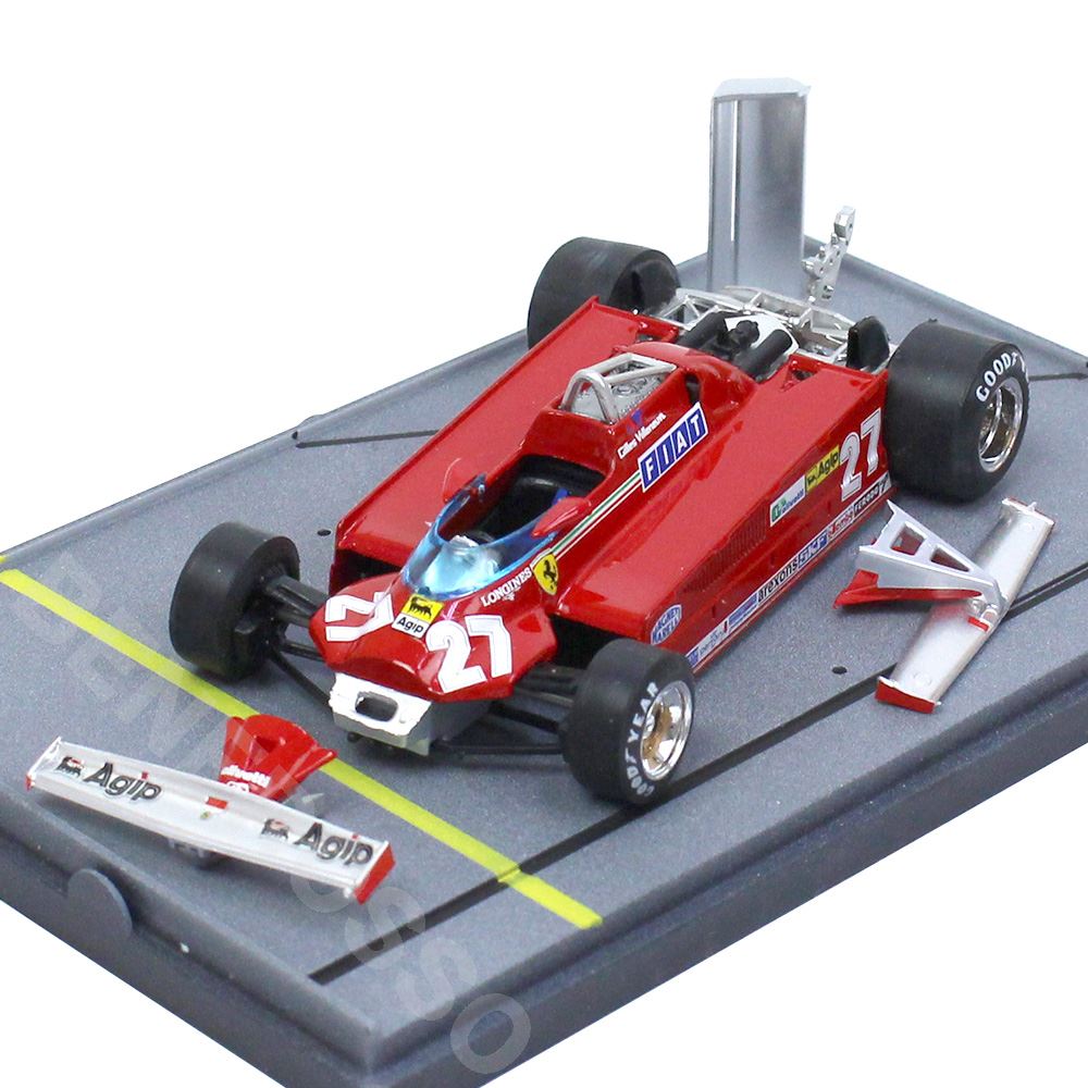 brumm 1/43スケール フェラーリ 126CK G.ヴィルヌーヴ ウイング セットアップ 1981年イストラナ空港 AS46