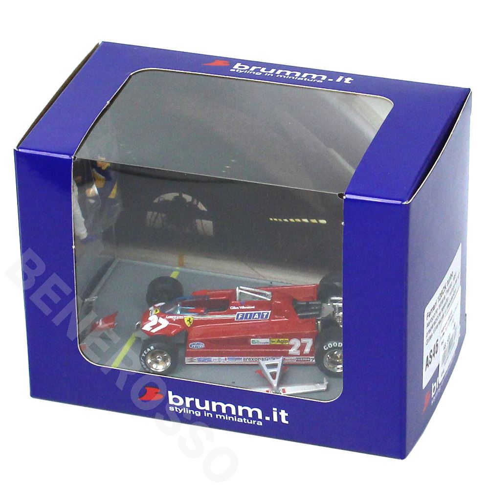 brumm 1/43スケール フェラーリ 126CK G.ヴィルヌーヴ ウイング セットアップ 1981年イストラナ空港 AS46
