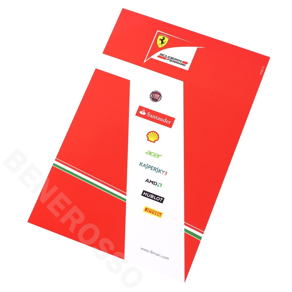 フェラーリ 2012 SF オフィシャル ドライバーカード F.アロンソ【返品・交換対象外】