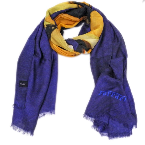 フェラーリ プリント スカーフ La Ferrari ネイビー