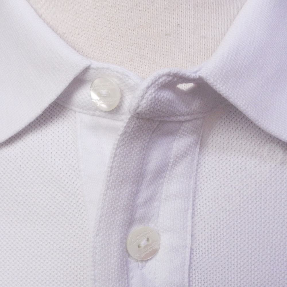 ランボルギーニ メンズ アヴェンタドールS ソリッド ピケ ポロ ホワイト（Bianco Isi）9012181CCW086 