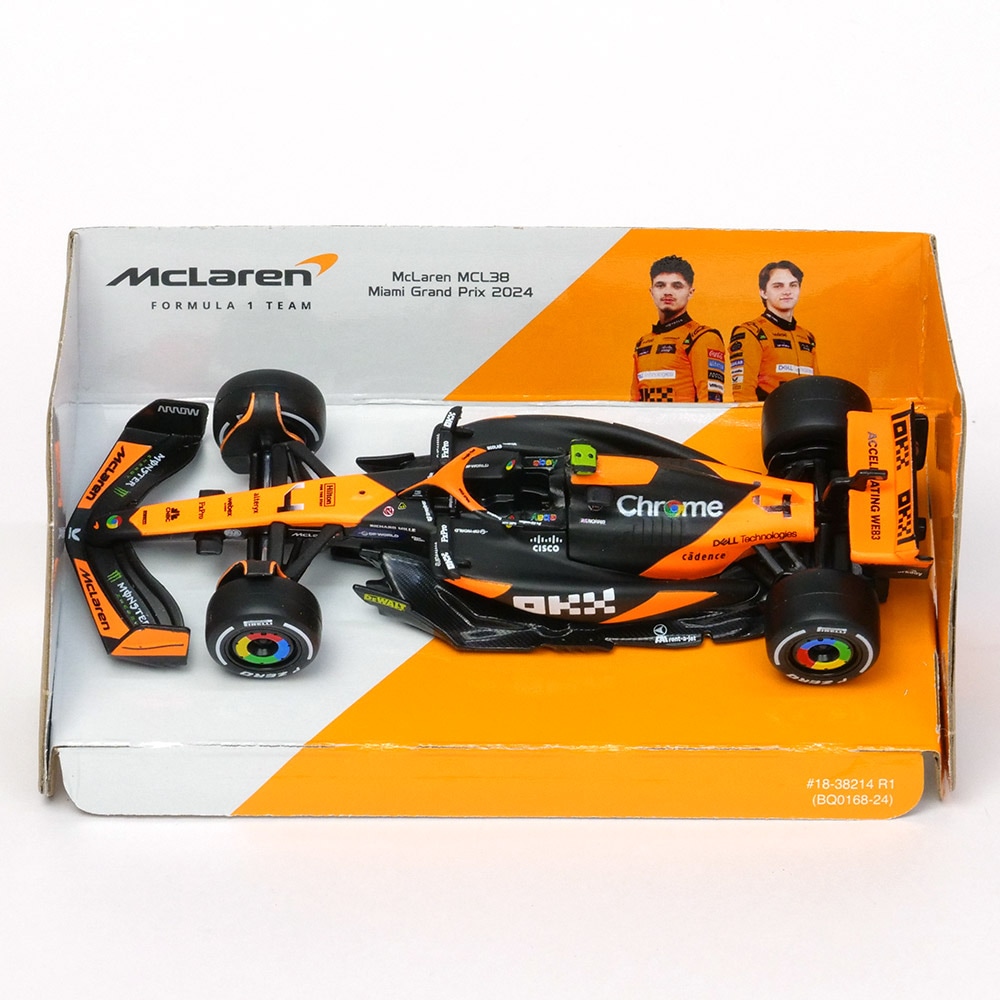 Bburago 1/43スケール マクラーレン F1 チーム MCL38 マイアミGP 2024