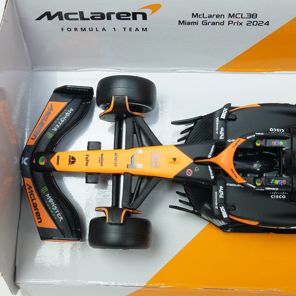 Bburago 1/43スケール マクラーレン F1 チーム MCL38 マイアミGP 2024