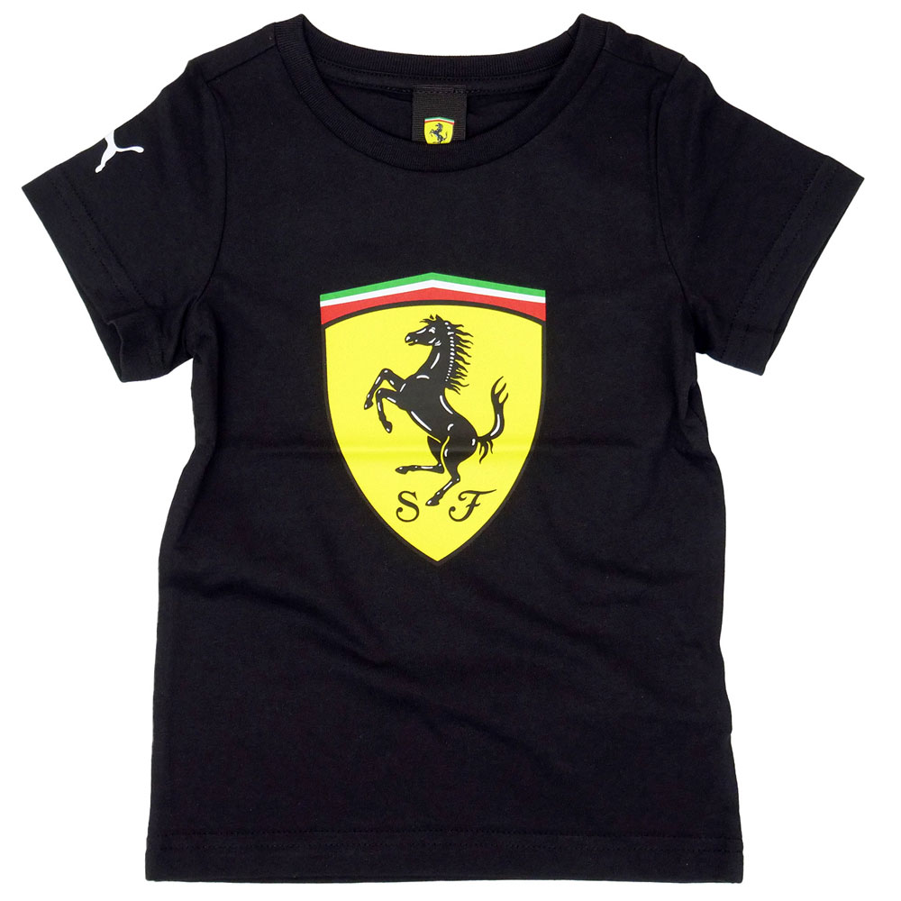PUMA フェラーリ FW キッズ ラージ シールドTee ブラック 701223468-02
