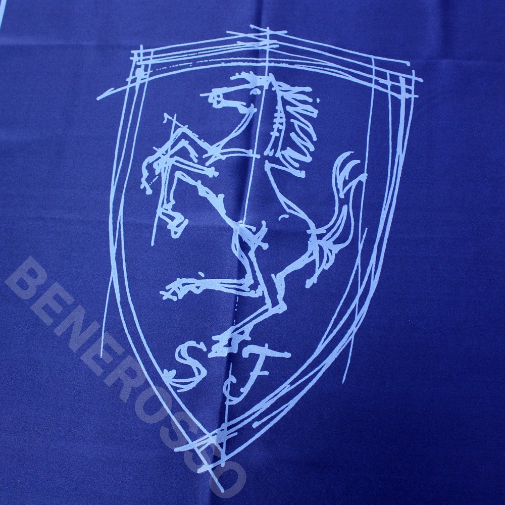 フェラーリ シールド プリント スカーフ ネイビー 