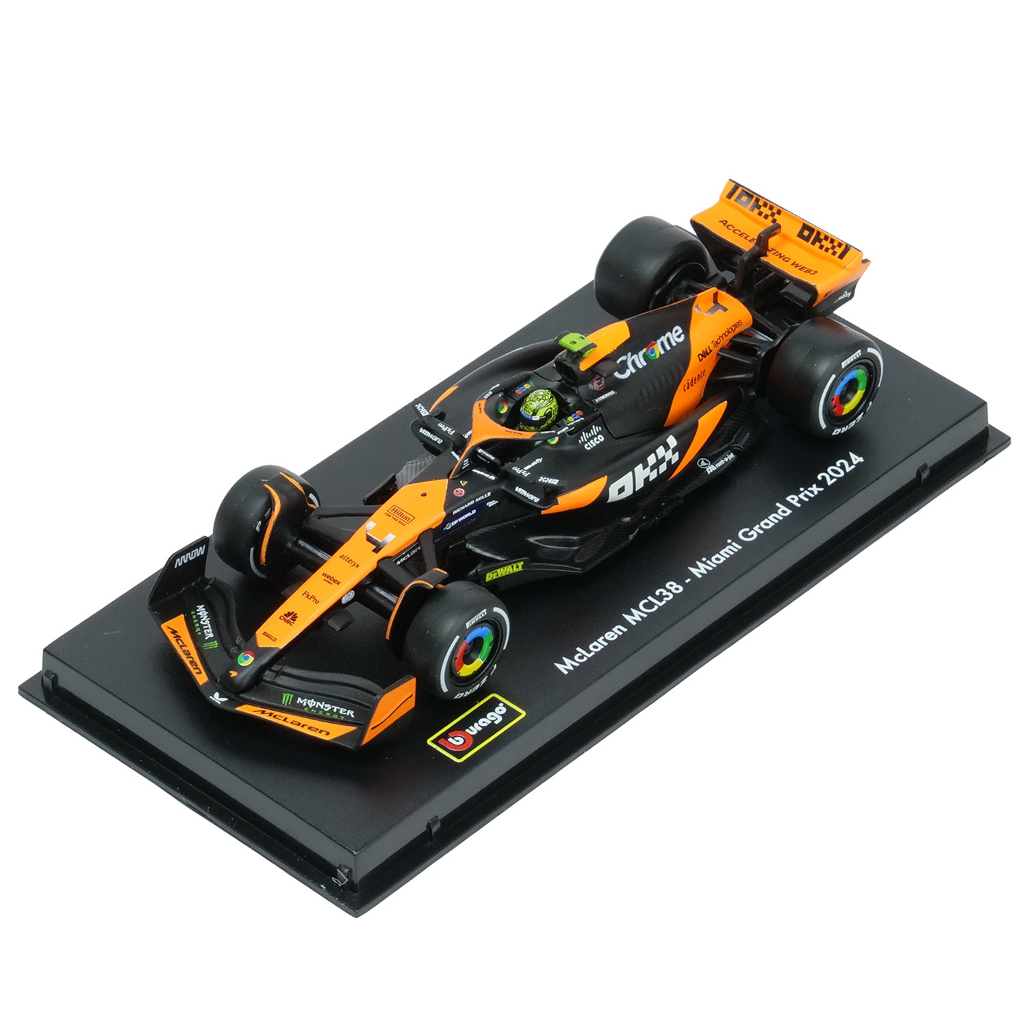 Bburago 1/43スケール マクラーレン F1 チーム MCL38 マイアミGP 2024