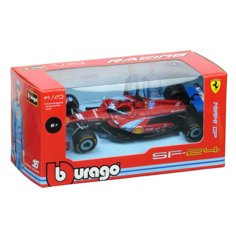 Bburago 1/43スケール フェラーリ SF-24 マイアミGP 2024 #16 C
