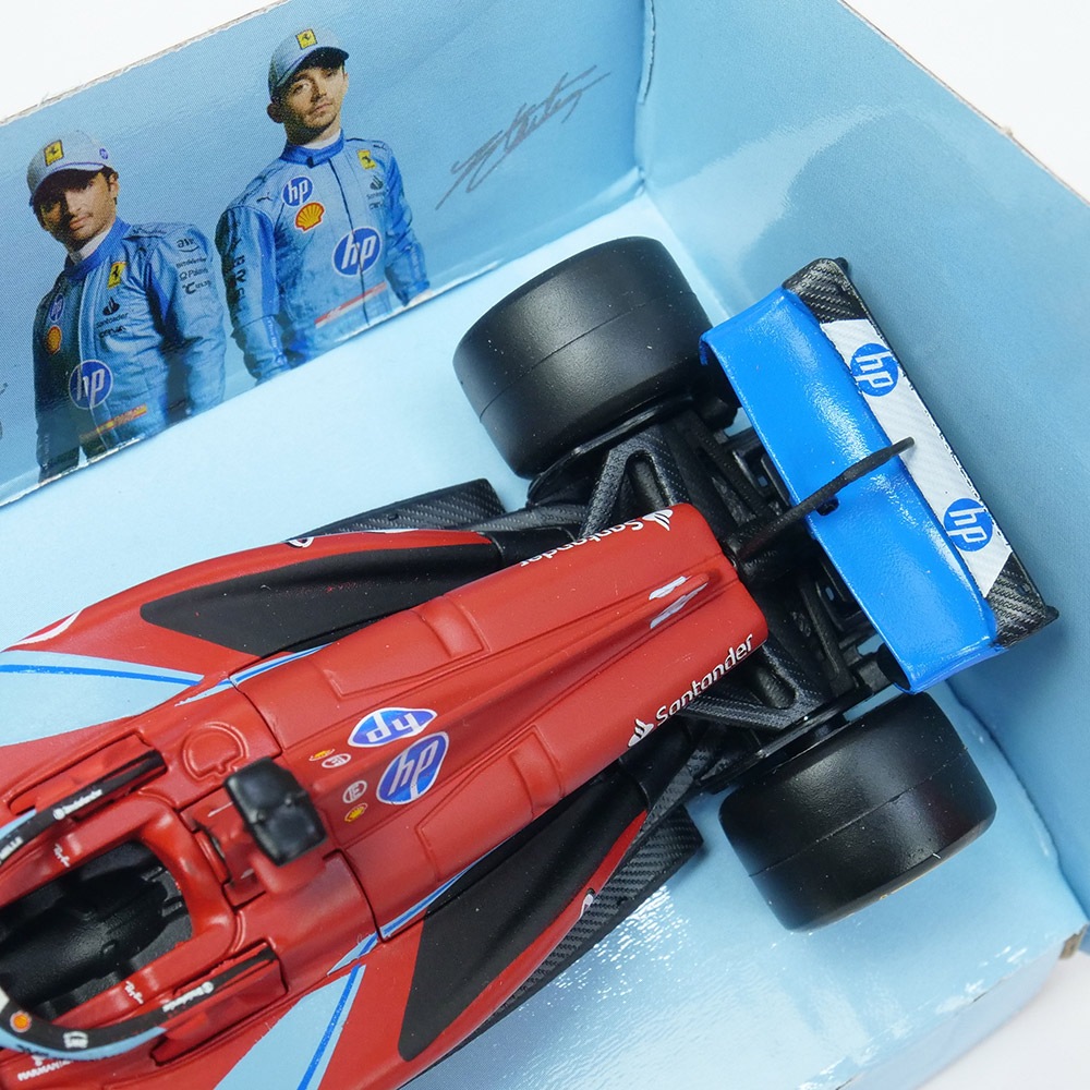 Bburago 1/43スケール フェラーリ SF-24 マイアミGP 2024 #16 C.ルクレール ウィンドウボックス レッド 18-36844LMIA