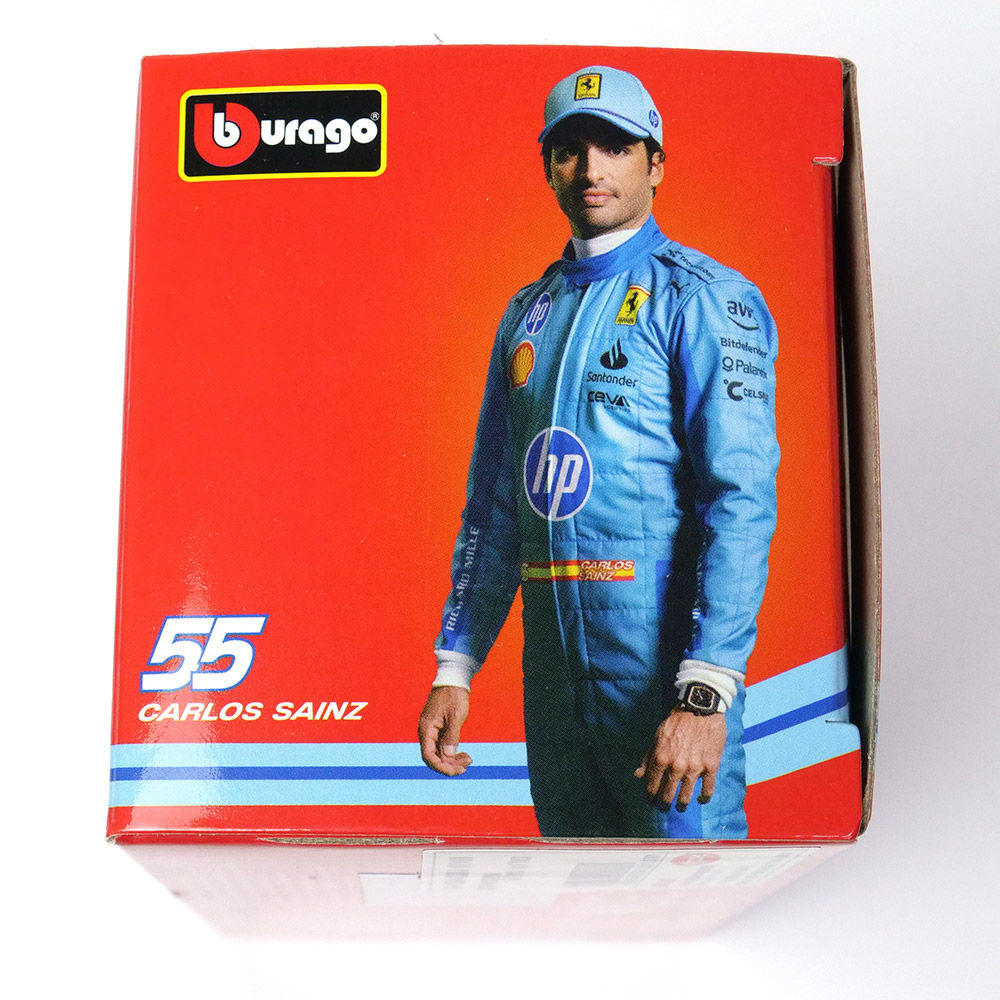 Bburago 1/43スケール フェラーリ SF-24 マイアミGP 2024 #55 C.サインツ ウィンドウボックス レッド 18-36844SMIA