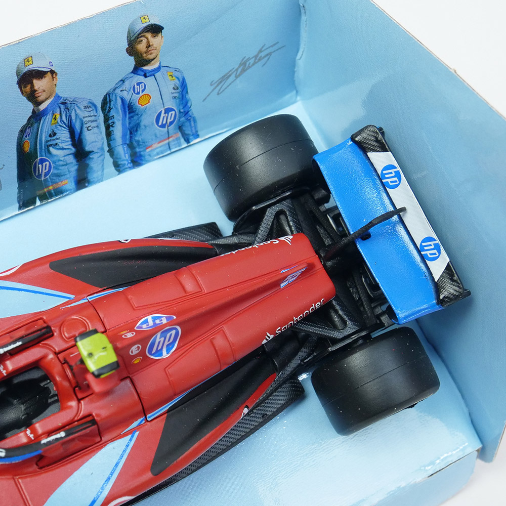 Bburago 1/43スケール フェラーリ SF-24 マイアミGP 2024 #55 C.サインツ ウィンドウボックス レッド 18-36844SMIA