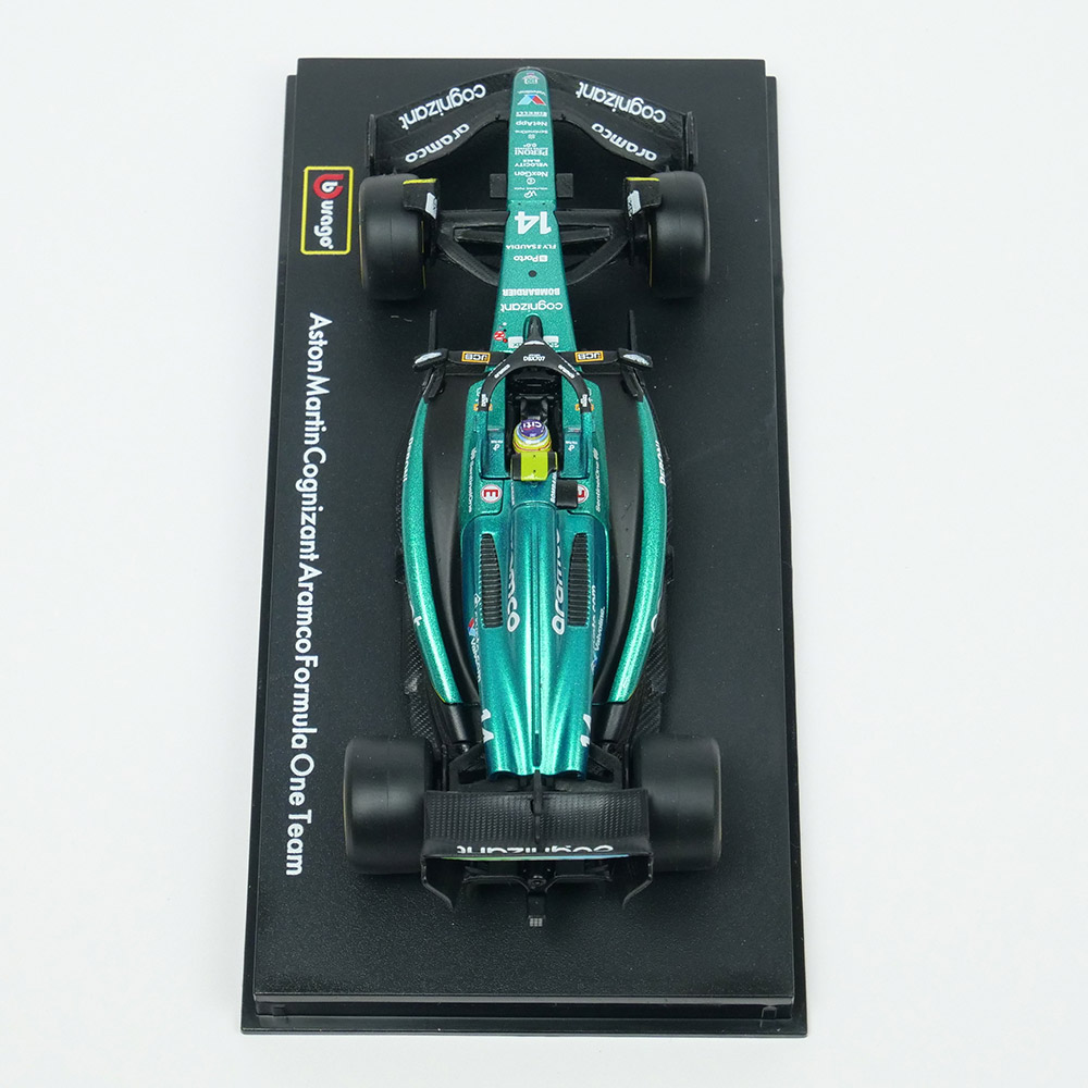 BBURAGO 1/43スケール アストン マーティン アラムコ コグニザント F1 チーム AMR23 2023 #14 F.アロンソ ドライバー付 BR-18-38091FA