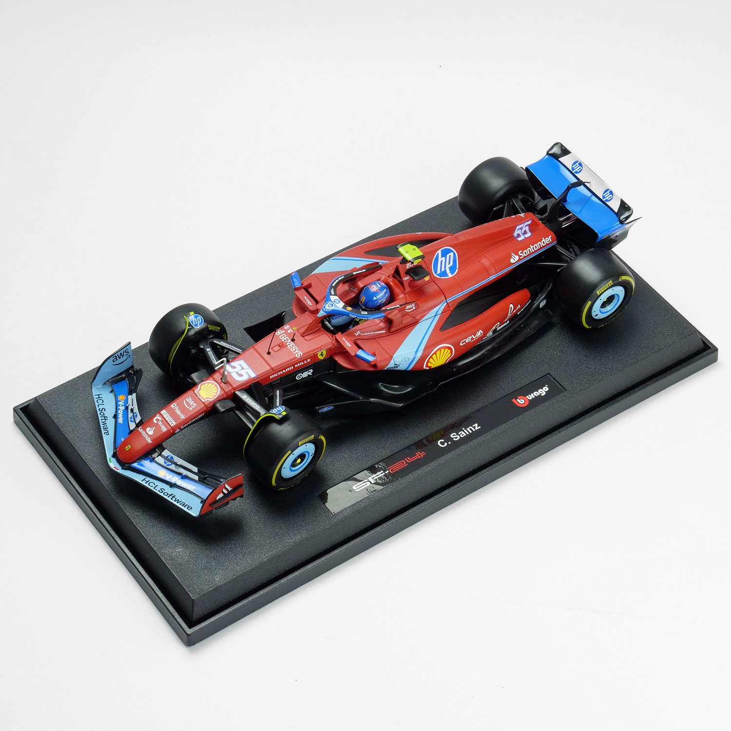 Bburago 1/18スケール フェラーリ SF-24 マイアミGP 2024 #55 C