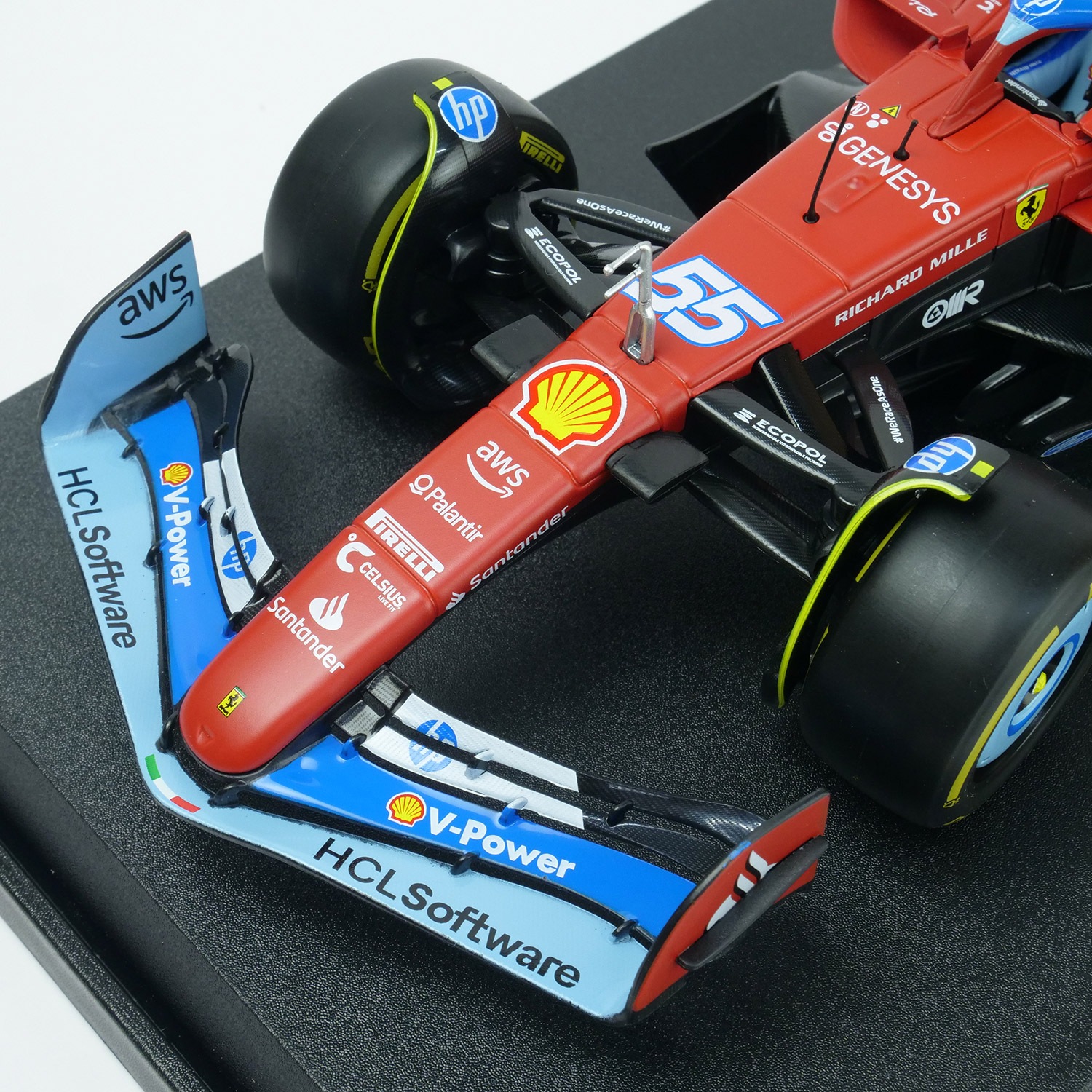 Bburago 1/18スケール フェラーリ SF-24 マイアミGP 2024 #55 C