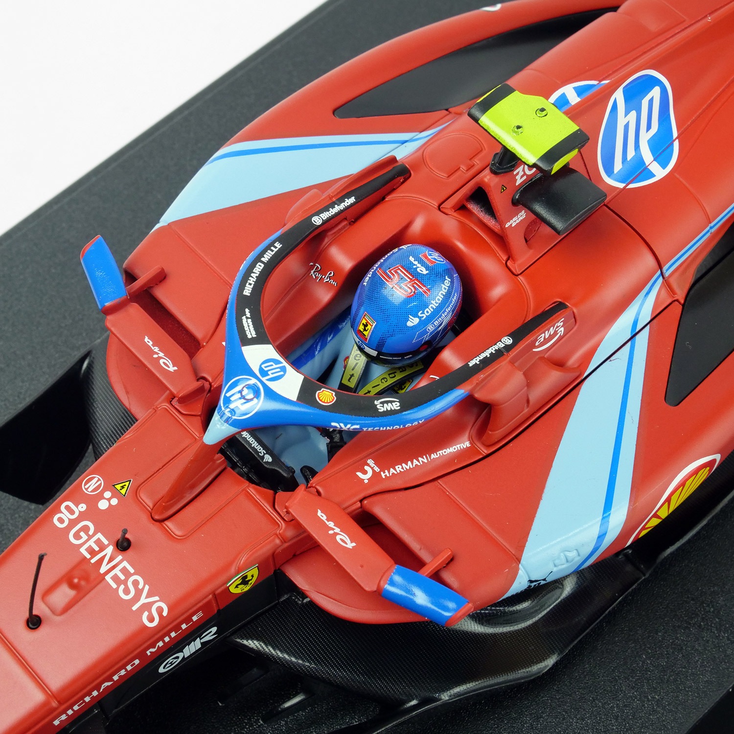 Bburago 1/18スケール フェラーリ SF-24 マイアミGP 2024 #55 C.サインツ ドライバー付 レッド 18-16815SMIA
