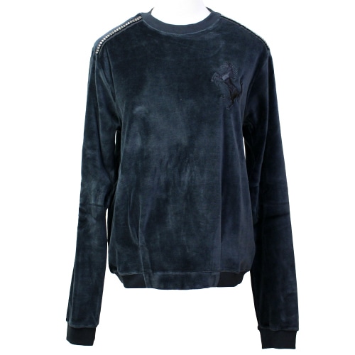 フェラーリ レディース ラウンド ネック セーター ブラック