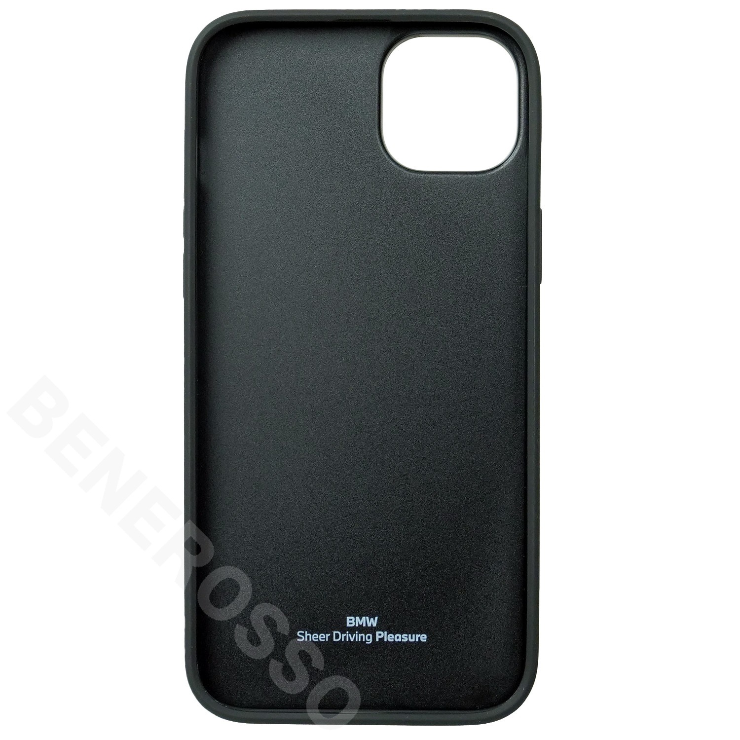 BMW iPhone 14Plus レザー バックカバー HOT STAMP LINES ブラック BMHCP14M22RVSK