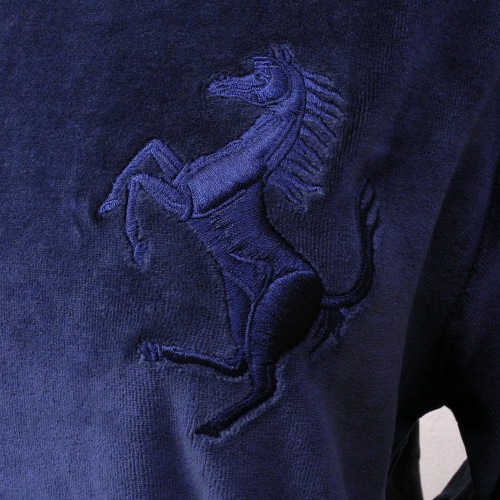 フェラーリ レディース ラウンド ネック セーター ブルー