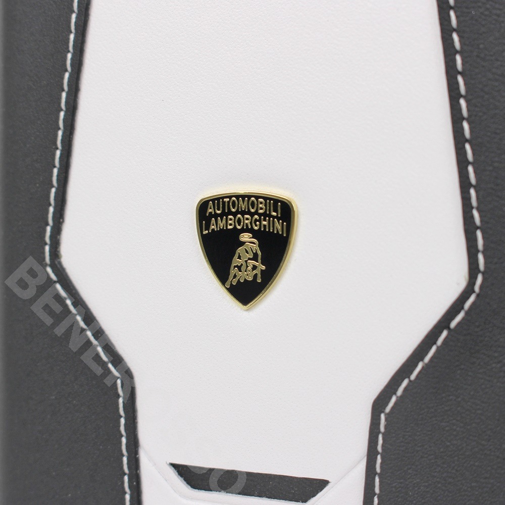 ランボルギーニ iPhone 15Pro レザー ブックタイプケース ウラカン D16 ホワイト LB-TPUFCIP15P-HU/D16-WE