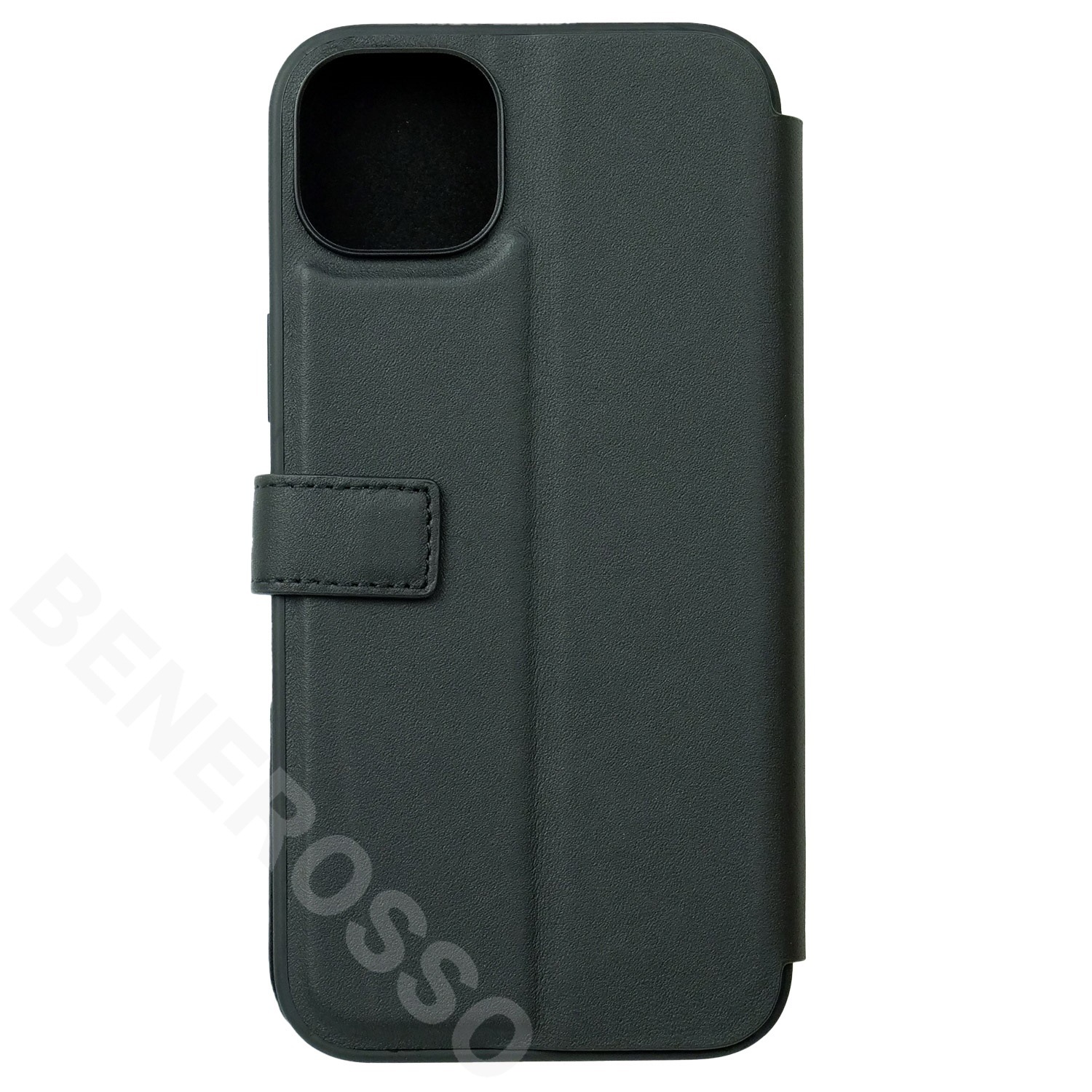 BMW iPhone 14Plus レザー ブックタイプケース BIG LOGO STRIPE ブラック BMBKP14M22RDPK