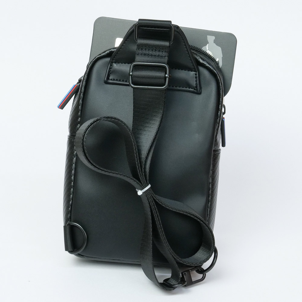 BMW Mコレクション PUレザー カーボン調 クロスボディ バッグ ブラック