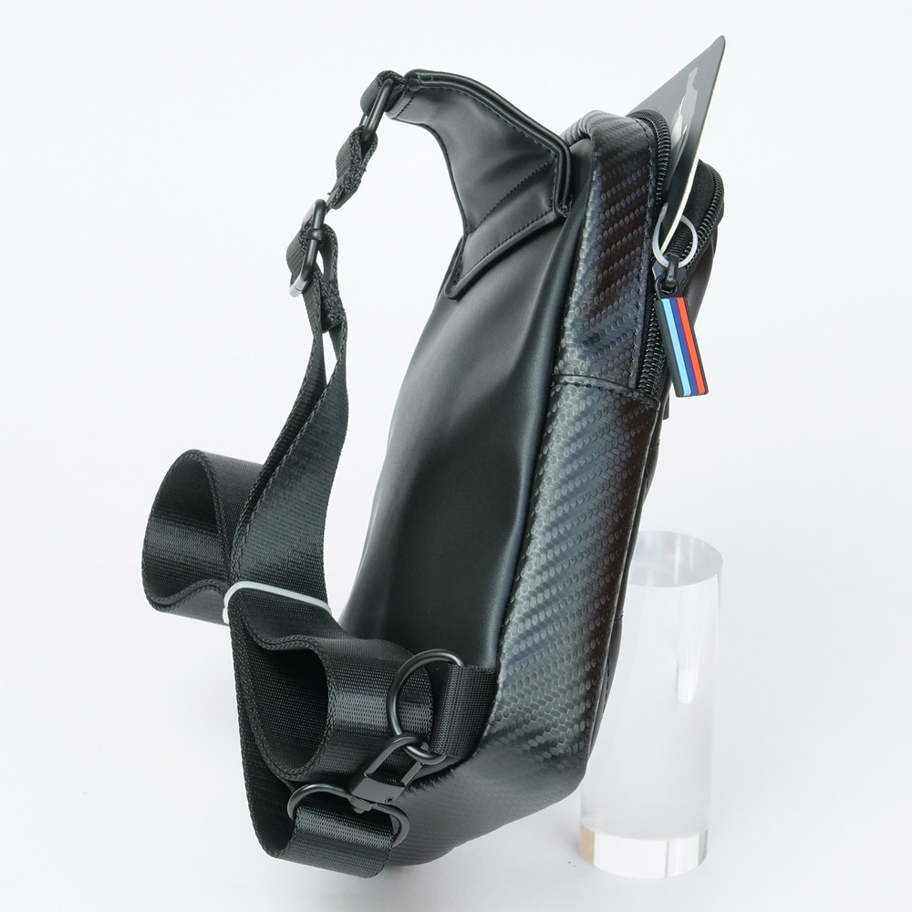 BMW Mコレクション PUレザー カーボン調 クロスボディ バッグ ブラック