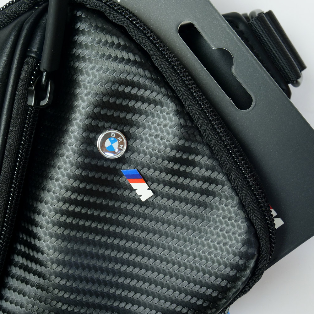 BMW Mコレクション PUレザー カーボン調 クロスボディ バッグ ブラック