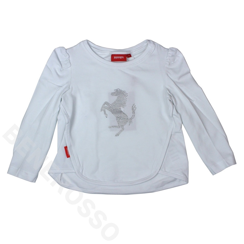 【アウトレット】フェラーリ ベビー プランシングホース LS Tシャツ 18ヶ月 ホワイト【返品・交換対象外】