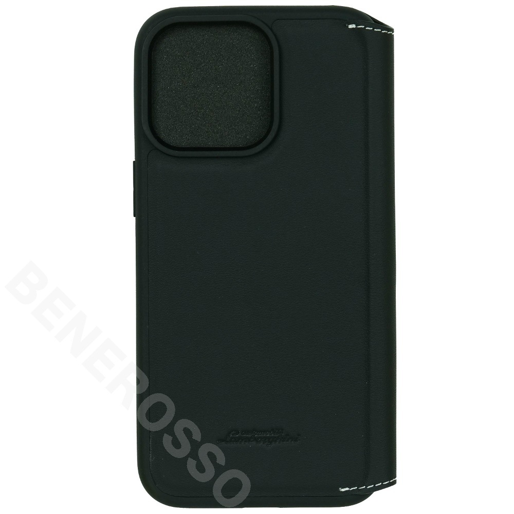 ランボルギーニ iPhone 15ProMax レザー ブックタイプケース ウラカン D1 ホワイト LB-TPUFCIP15PM-HU/D1-WE