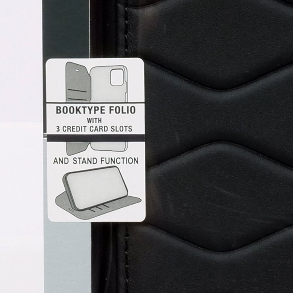 メルセデスベンツ iPhone 16 レザー ブックタイプケース WITH WAVES