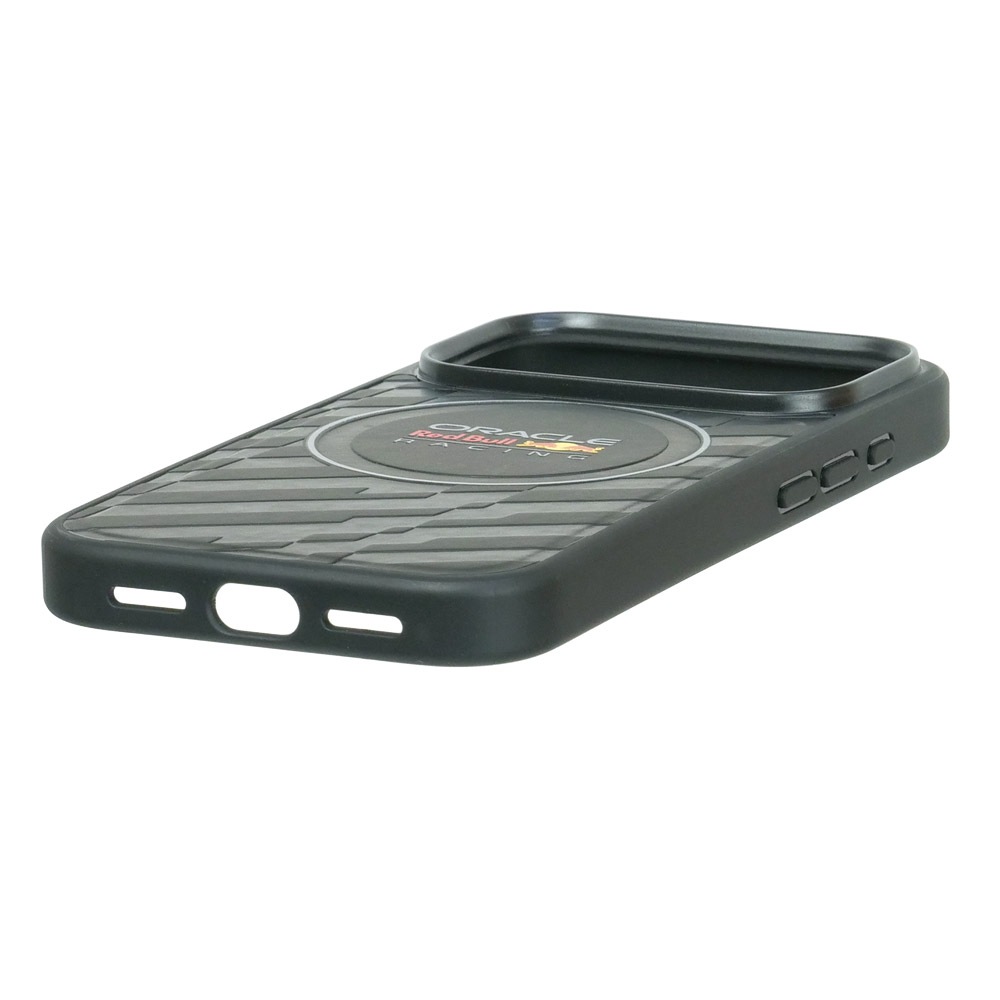 オラクル レッドブル レーシング iPhone 17Pro PUレザー バックカバー ロゴ/エンボスパターン ブラック マグセーフ対応 RBHMP17L25PUCKK