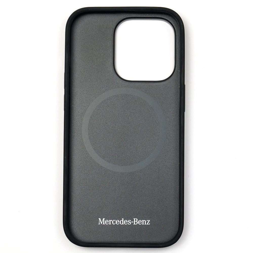 メルセデスベンツ iPhone 14Pro マグセーフ レザー バックカバー ブラック MEHMP14L23RCMK