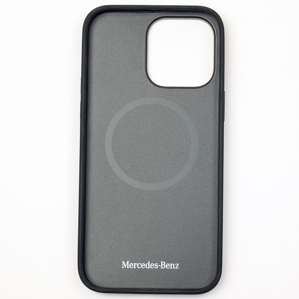 メルセデスベンツ iPhone 14ProMax マグセーフ レザー バックカバー ブラック MEHMP14X23RCMK