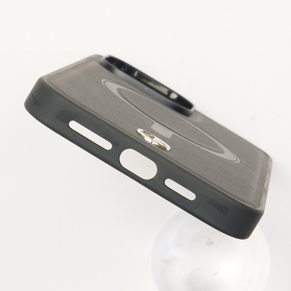 メルセデスベンツ iPhone 14ProMax マグセーフ レザー バックカバー ブラック MEHMP14X23RCMK