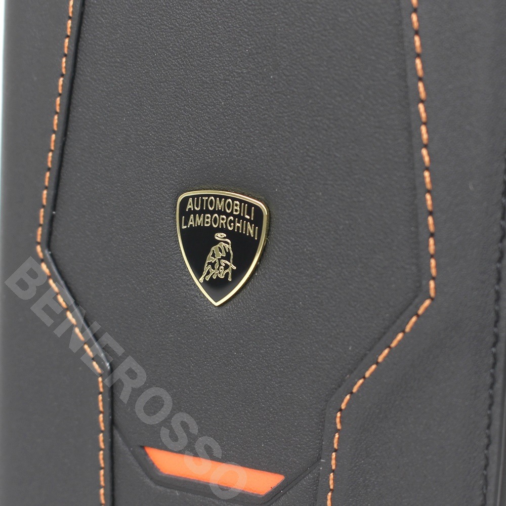 ランボルギーニ iPhone 15ProMax レザー ブックタイプケース ウラカン D16 オレンジ LB-TPUFCIP15PM-HU/D16-OE