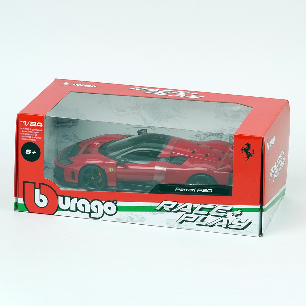 Bburago 1/64スケール フェラーリ F80 レッド 18-26034R | フェラーリ