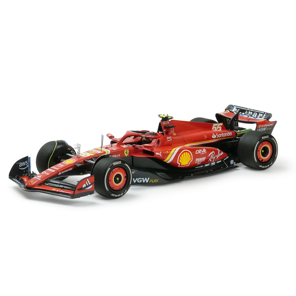 BBR MODELS 1/18スケール フェラーリ SF-24 C.サインツ オーストラリアGP 2024 優勝 レッド PBBR241855