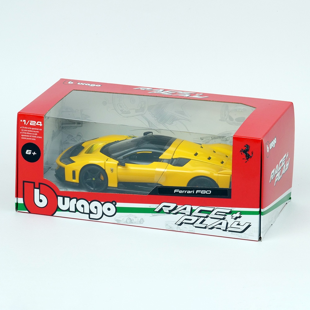 Bburago 1/64スケール フェラーリ F80 イエロー 18-26034Y