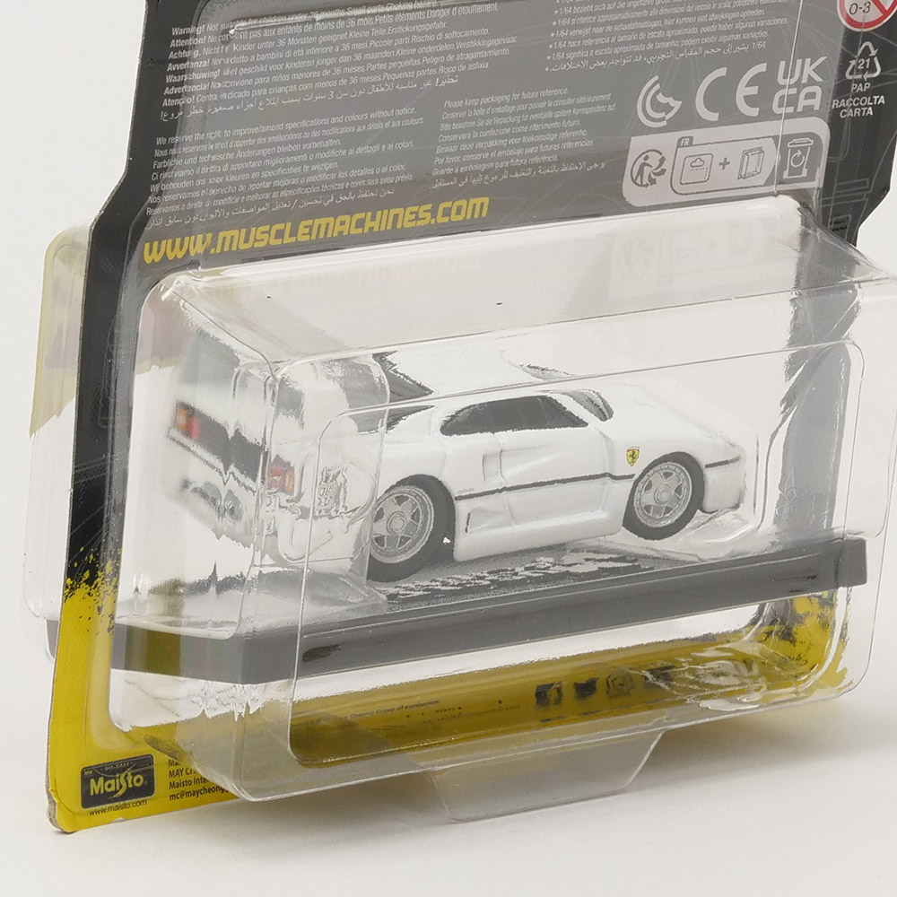 1/64 M64X フェラーリ　F40 bianco 白 Muscle Machines 1/64 Ferrari F40 ホワイト - 【F.C.TOYS